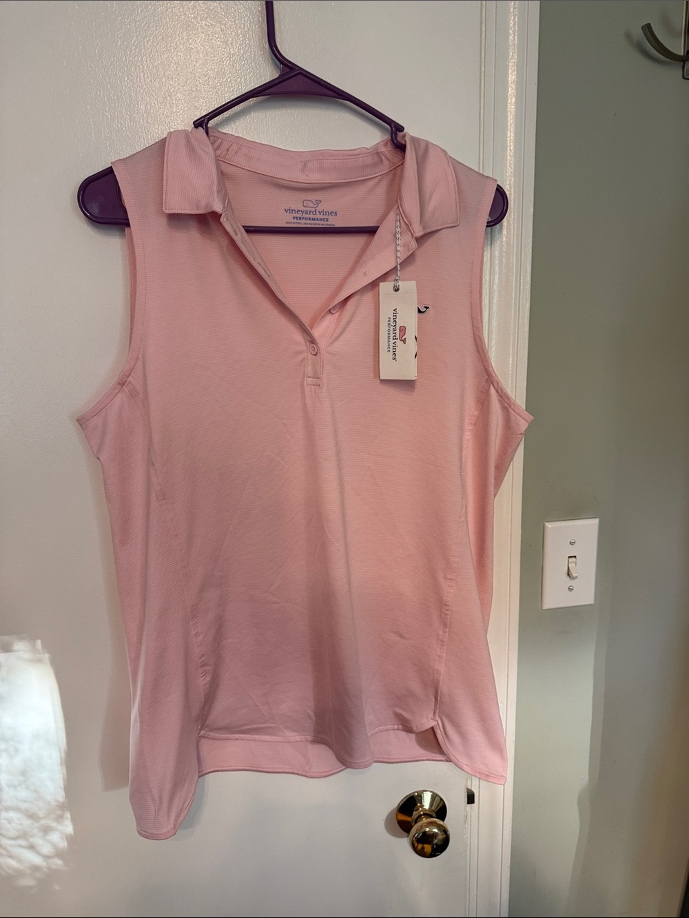 Vineyard Vines Pink Sleeveless Polo Tank